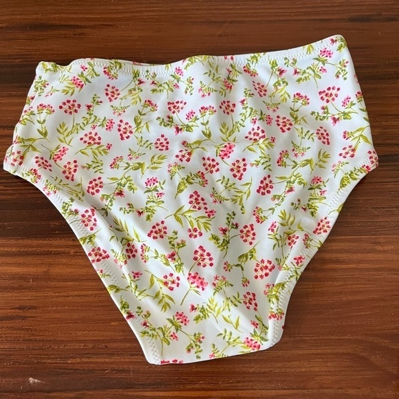 J. Crew Girls high waisted bathing suit bottoms UPF 50+ BF804 Floral 8 swimsuit - Picture 3 of 6